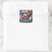 Modèle pour autocollant de l'aigle du drapeau amér (Sac)