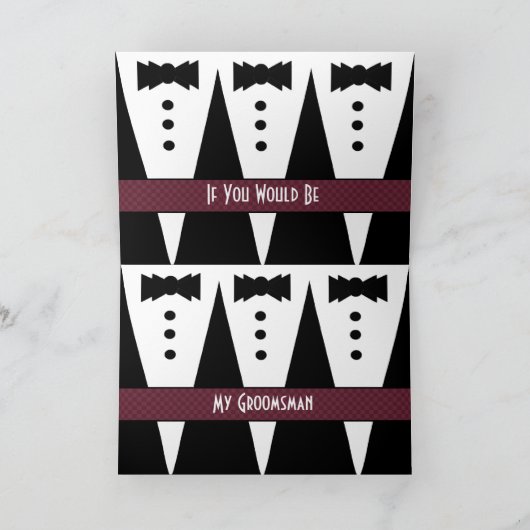 Modèle pour invitation aux GARÇONS D'HONNEUR - 3 S (Intérieur)