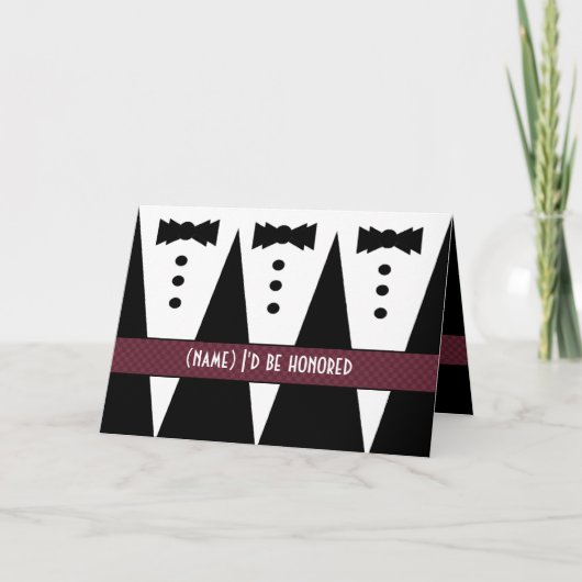 Modèle pour invitation de GARÇONS D'HONNEUR - 3 Sm (Devant)