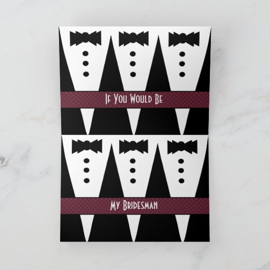 Modèle pour l'invitation de GARÇON D'HONNEUR - 3 (Intérieur)