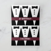Modèle pour l'invitation d'une GROOMSWOMAN 3 Tuxed (Intérieur)