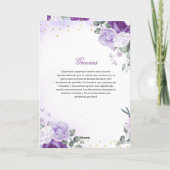 Modèle pour programme funéraire floral violet (Dos)