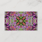 Modèle pourpre de carte de visite de kaléidoscope (Dos)