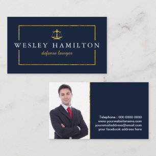 Modèle professionnel de carte de visite d'avocat