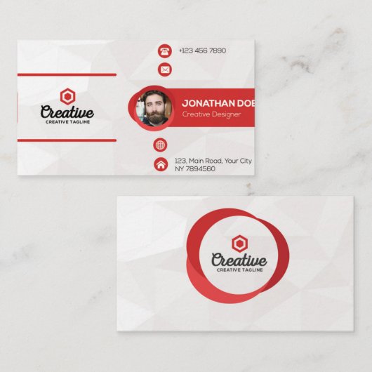 modèle professionnel de conceptions de carte de (Devant / Derrière)