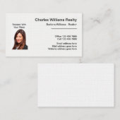 Modèle professionnel Realtor Photo Carte de visite (Devant / Derrière)