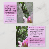 Modèle promotionnel de carte de service de (Devant / Derrière)