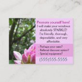 Modèle promotionnel de carte de service de (Dos)