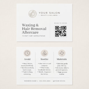 Modèle QR de soins après épilation à la cire beige