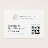 Modèle QR de soins après épilation à la cire beige (Devant)