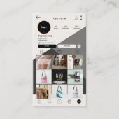 Modèle QRCode Carte de visite Instagram personnali (Devant)