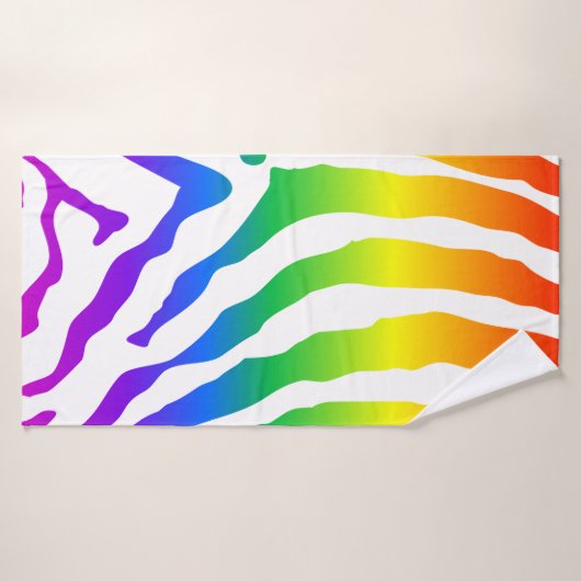 Modèle Rainbow Zebra (Serviette de bain)