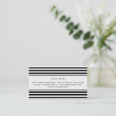 Modèle rayé chic moderne de carte de visite (Debout devant)