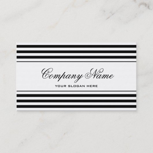 Modèle rayé chic moderne de carte de visite (Dos)