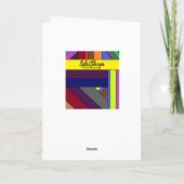 Modèle rayé multicolore, carte Merci ! (Dos)