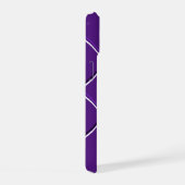 Modèle rayé violet et blanc avec initiale I élégan (Côté droit)
