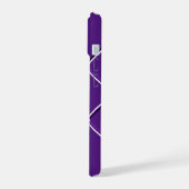 Modèle rayé violet et blanc avec initiale U élégan (Côté gauche)