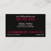 Modèle rose de blanc de fleur de photo de cartes (Dos)