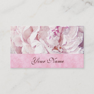 modèle rose de carte de visite de pétales de