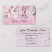 modèle rose de carte de visite de pétales de (Devant / Derrière)
