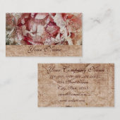 modèle rose de carte de visite de pétales de (Devant / Derrière)