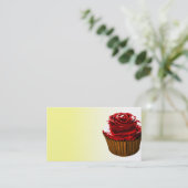 Modèle rose de carte de visite de petit gâteau (Debout devant)