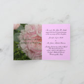 Modèle rose de faire-part de mariage de pivoine (Intérieur)
