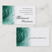 Modèle rose mou de carte de visite de Teal (Devant / Derrière)