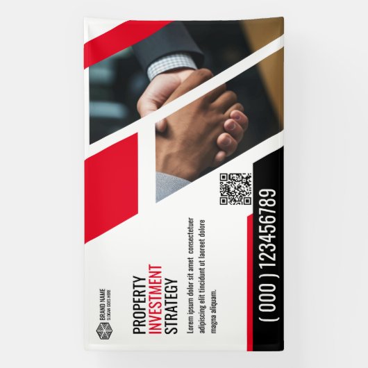 Modèle rouge de bannière Promo (Verticale)