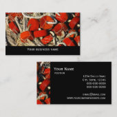 Modèle rouge de carte de visite de fruits de mer (Devant / Derrière)