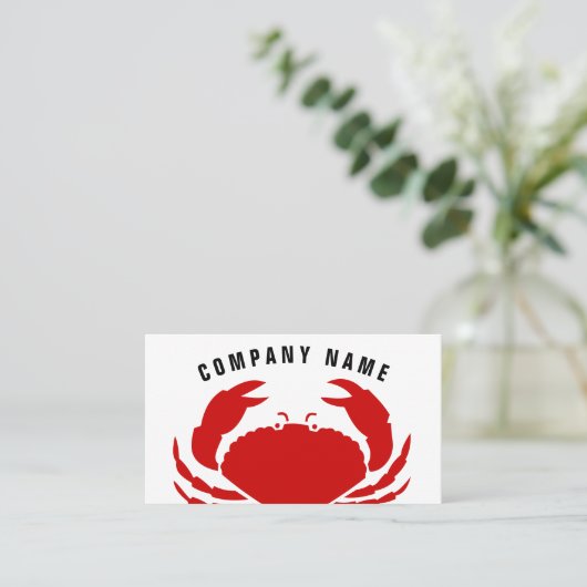 Modèle rouge de logo de fruits de mer du carte de (Debout devant)