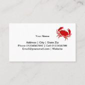 Modèle rouge de logo de fruits de mer du carte de (Dos)