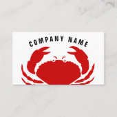 Modèle rouge de logo de fruits de mer du carte de (Devant)