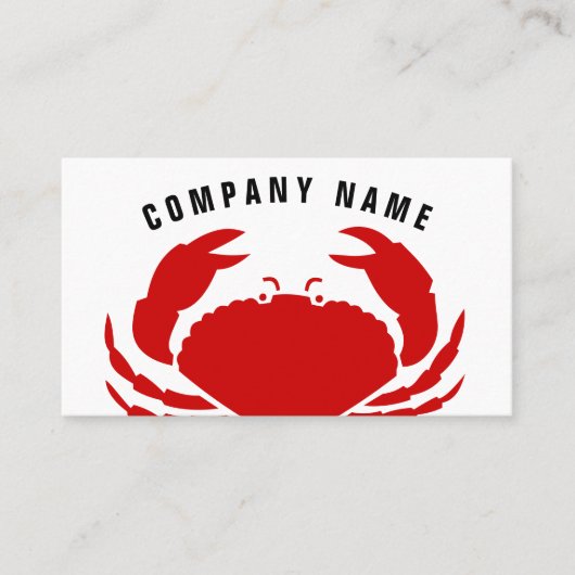 Modèle rouge de logo de fruits de mer du carte de (Devant)