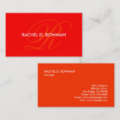 Modèle rouge lumineux "R " de monogramme de carte (Devant / Derrière)