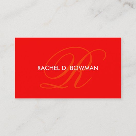 Modèle rouge lumineux "R " de monogramme de carte (Devant)