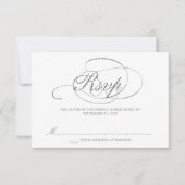 Modèle RSVP Chic Faux Silver Foil Wedding (Devant)
