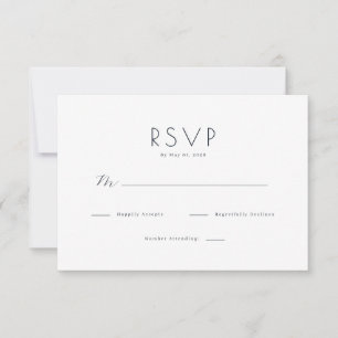 Modèle RSVP Noir Élégant