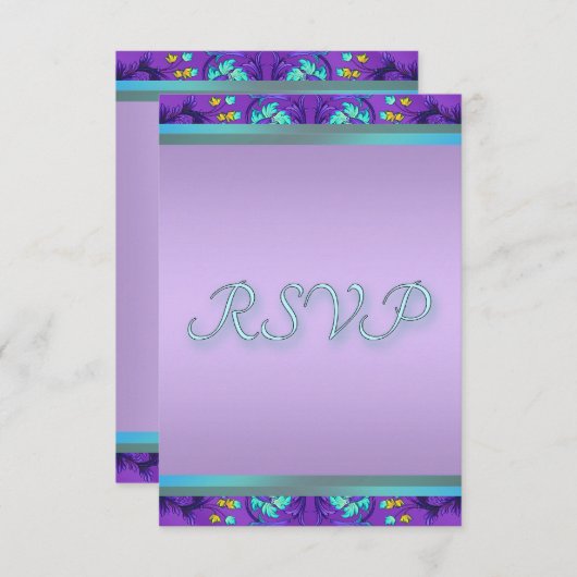 Modèle RSVP turquoise bleu violet (Devant / Derrière)