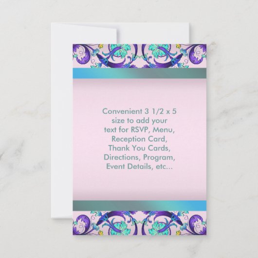 Modèle RSVP turquoise bleu violet rose (Dos)