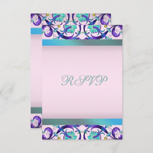 Modèle RSVP turquoise bleu violet rose (Devant / Derrière)