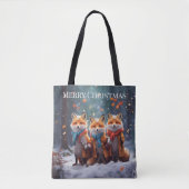 Modèle Sac fourre-tout Mignonne Renards Dans Une F (Devant)