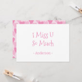 Modèle sans couture de cœurs adorables roses (Devant/Arrière en situation)