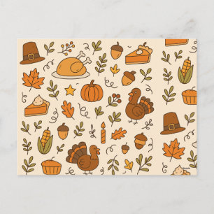 Modèle sans couture de doodles de Thanksgiving
