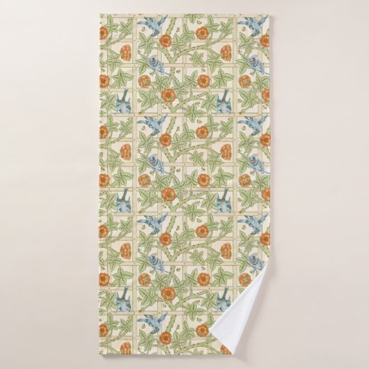 Modèle sans couture de treillis de William Morris (Serviette de bain)