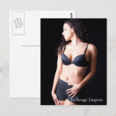 Modèle sexy féminin avec carte postale Lingerie no (Devant / Derrière)