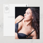 Modèle sexy féminin avec carte postale Lingerie no (Devant / Derrière)