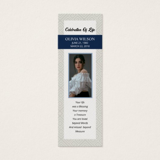 Modèle Signet funéraire (Devant)