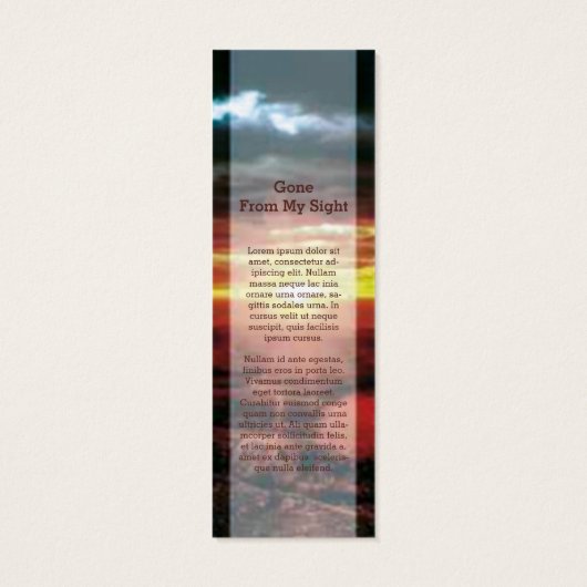 Modèle signet funéraire (Dos)