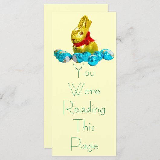 Modèle Signet lapin et oeufs (Devant / Derrière)